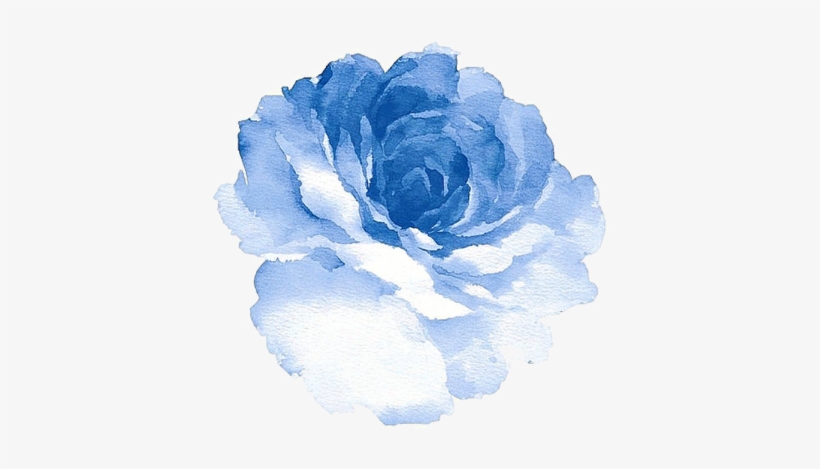 Paintflower - Transparent Blue Watercolor Flowers, transparent png #4768
