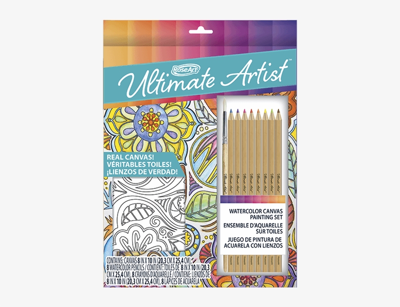 Ultimate Artist Watercolor Canvas Painting Floral - Roseart Ultimate Artist Gel Pen Portfolio, transparent png #4924