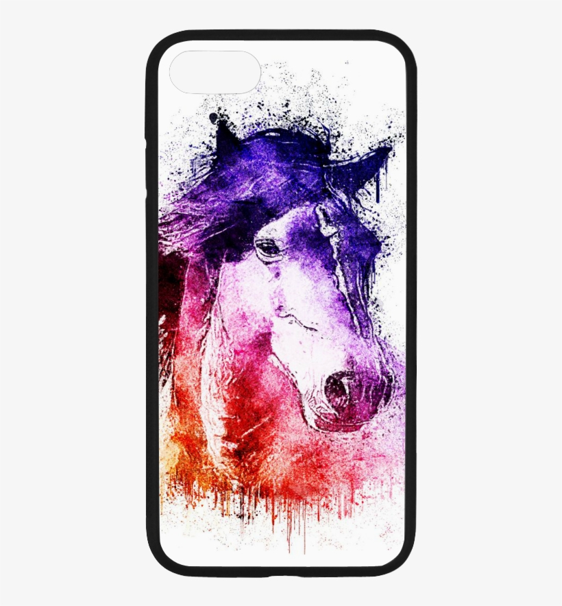 Watercolor Horse Rubber Case For Iphone 7 - Watercolor Horse 15" Laptop Sleeve, transparent png #5116