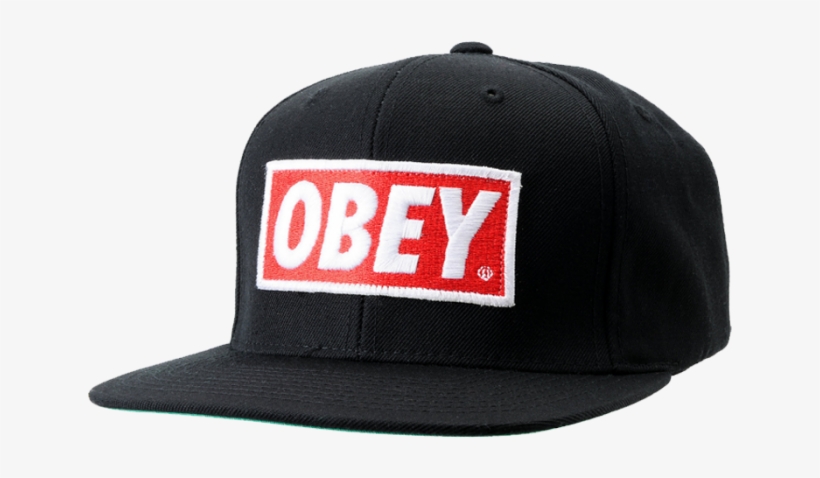 obey snapback red and black