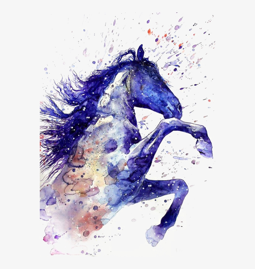 Report Abuse - Horse Watercolour, transparent png #5176