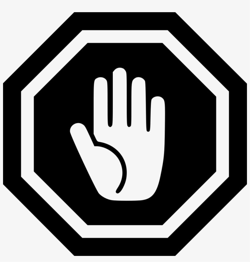 Stop Sign - - Stop Hand Sign Svg, transparent png #5226