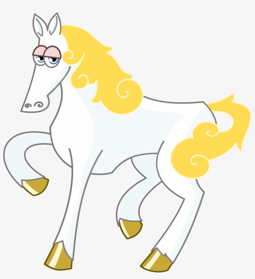 This Free Icons Png Design Of White Cartoon Horse, transparent png #5449