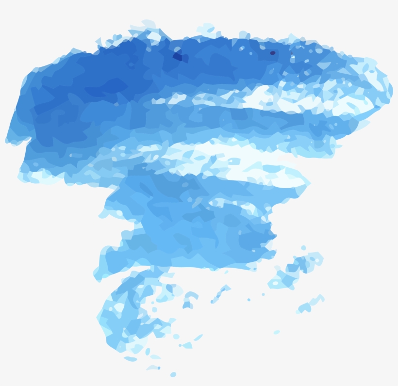 Watercolor Blue Png - Drawing, transparent png #5522
