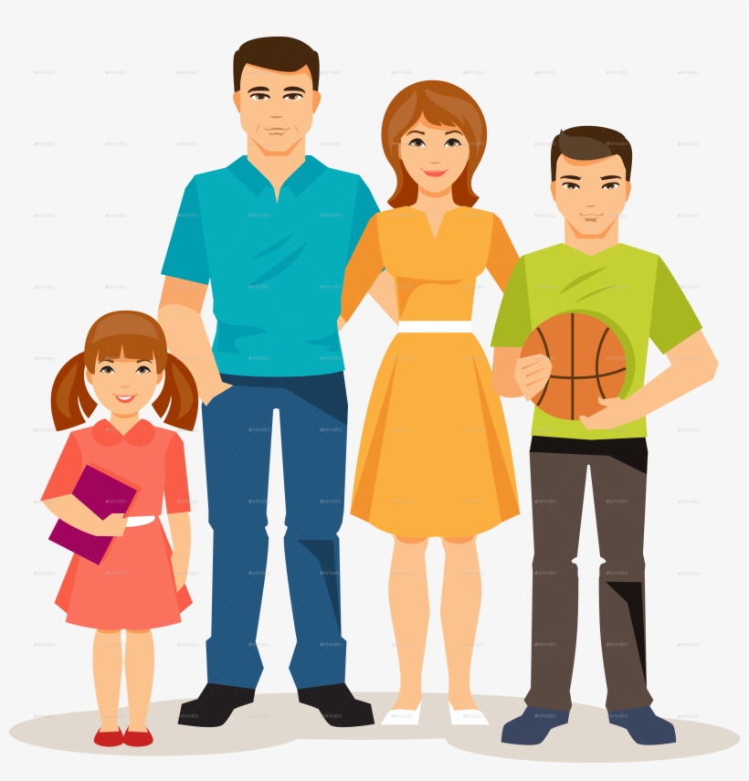 Family Png Image Picture Library Download - Cartoon Family Transparent Background, transparent png #55