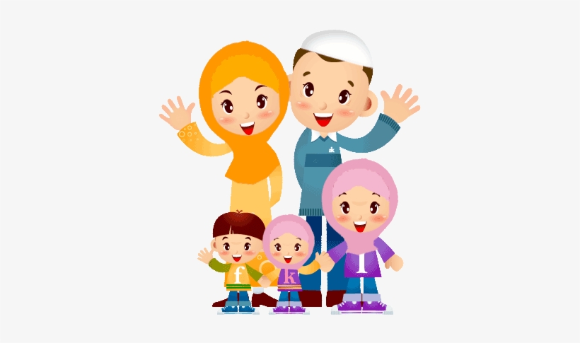 Family Png Images - Family Muslim Cartoon Png, transparent png #56