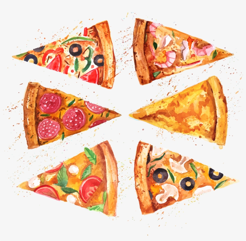 Pizza Italian Cuisine Painting Drawing - Pizza Watercolor, transparent png #5909