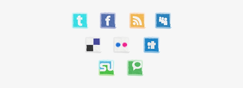 Watercolor Social Media Buttons - Icon, transparent png #5936