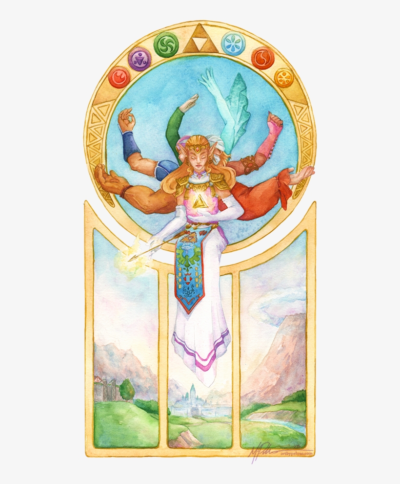 My Art Watercolor Legend Of Zelda Ocarina Of Time Oot - Ocarina Of Time, transparent png #5985