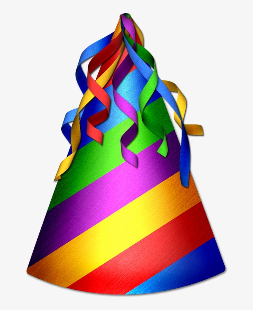 Birthday Hat Colorful Png Transparent - Party Hat Transparent Background, transparent png #6111