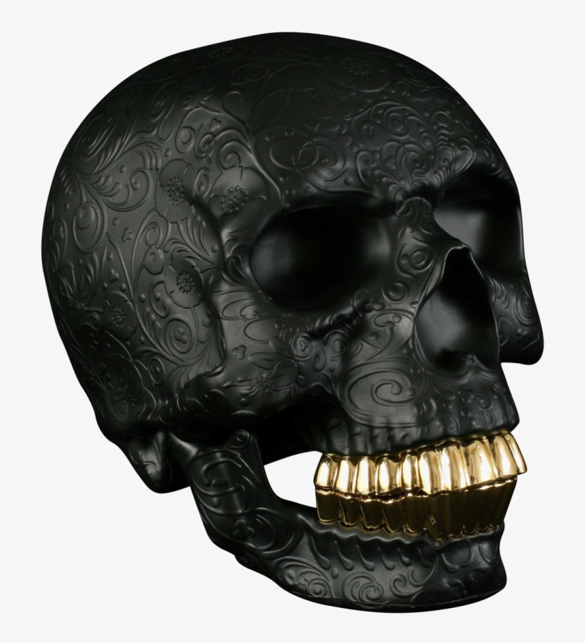 Black Skull Png Photo - Black Kidrobot, transparent png #6353