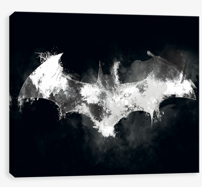 Batman Watercolor - Batman Canvases By Entertainart - Batman Watercolor, transparent png #6524