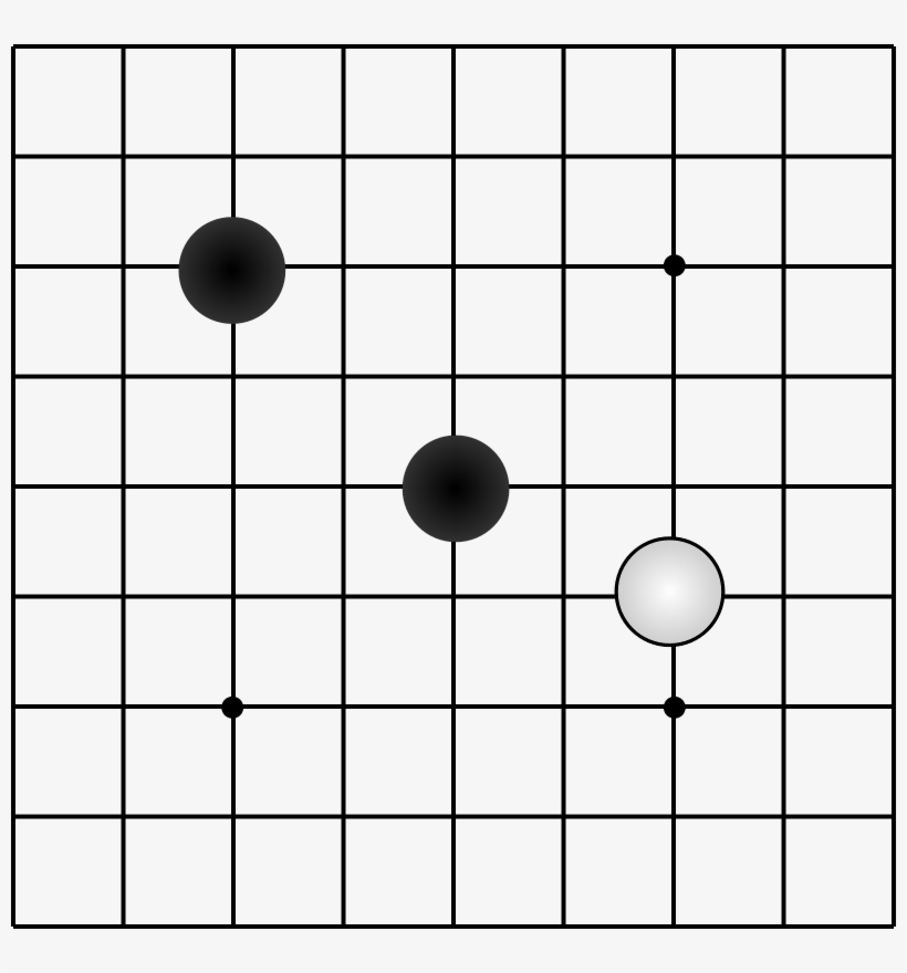 9 X 9 With Stone To Board - Go Game Clipart, transparent png #6783