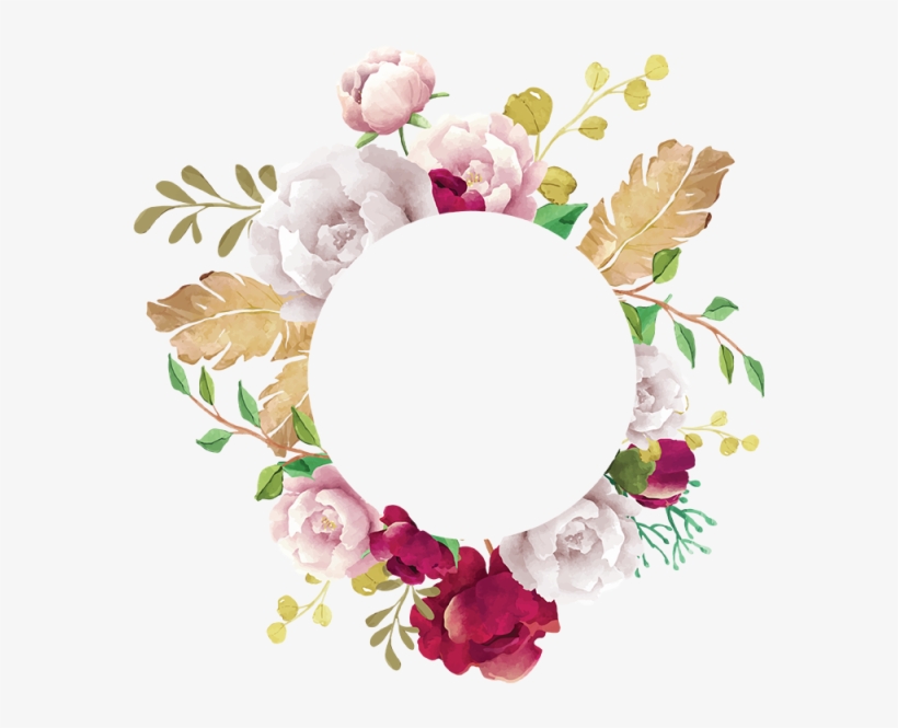 Flower Frame, Flower, Frame, White, Pink, Red, Burgundy, - Flower Frame Png Transparent, transparent png #7097