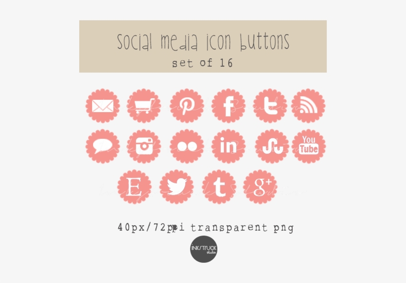 Coraliconsfull Zps0569bc50 - Social Media Icons Pink Free, transparent png #7375
