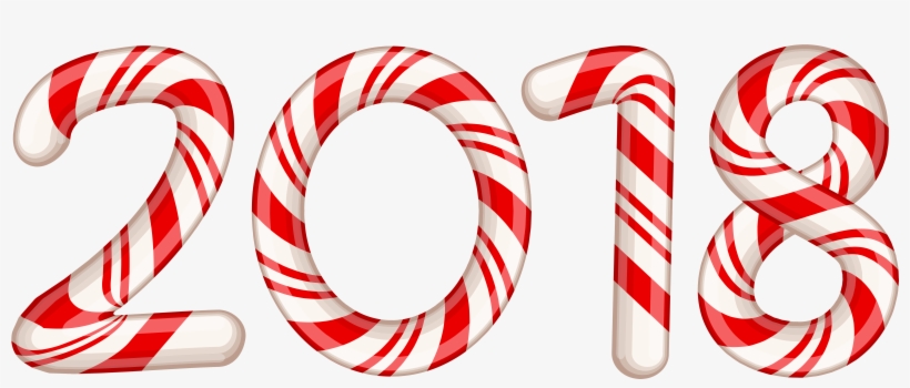 Cand Clipart Piece Candy - 2018 Christmas Png, transparent png #7378