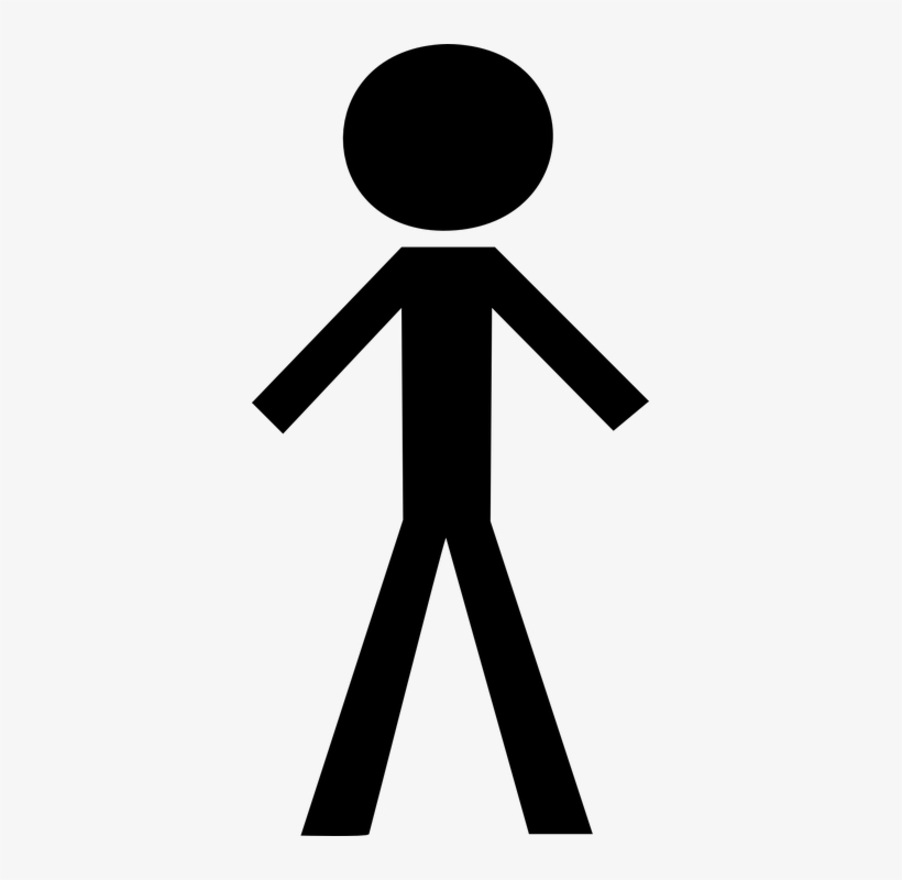 Bold Black Stick Figure - Stick Man With No Background, transparent png #7381
