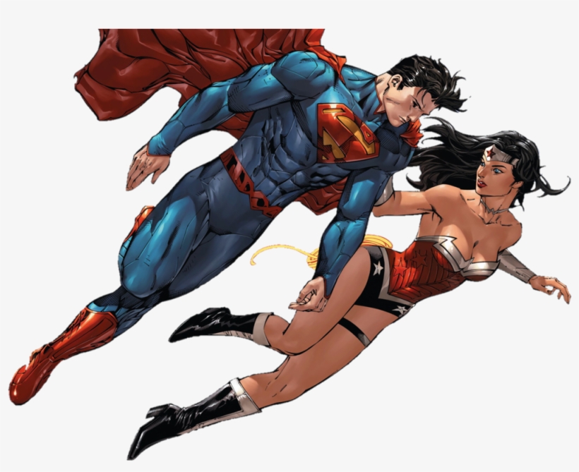 New 52 Superman And Wonder Woman By Mayantimegod - Superman Wonder Woman Png, transparent png #7409