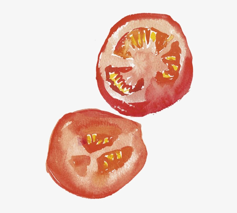 Drawing Watercolor Painting Art Illustration - Tomato Peach Drawing Watercolor, transparent png #7429