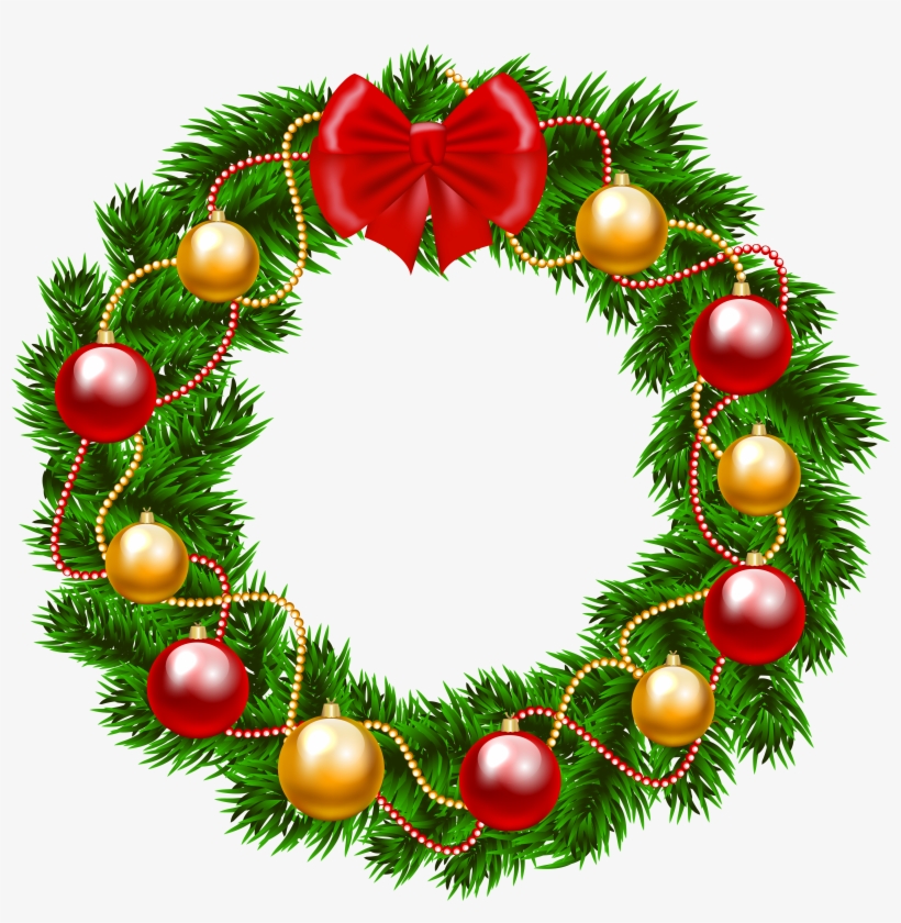 Christmas Wreath Png Clipart Image - Christmas Wreath Png Clipart, transparent png #7461