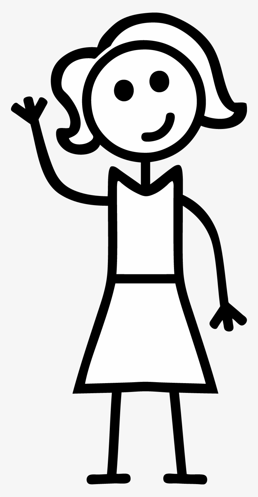 Stick Figure Clip Art Png Clipart - Girl Stick Figure Png, transparent png #7462