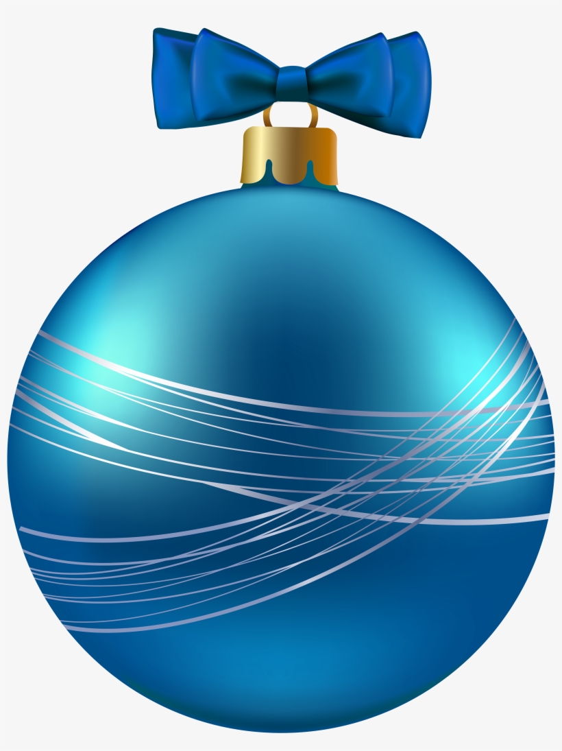 Blue Christmas Ornament Png Clipart Image, transparent png #7601