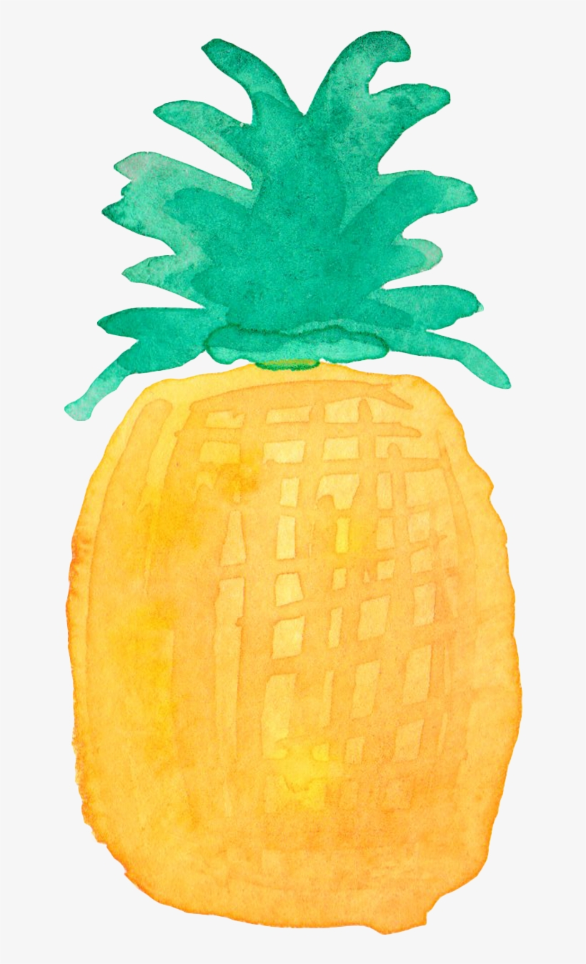 Pineapple Drawing Watercolor Painting - Pineapple Clipart Watercolor Vector, transparent png #7629