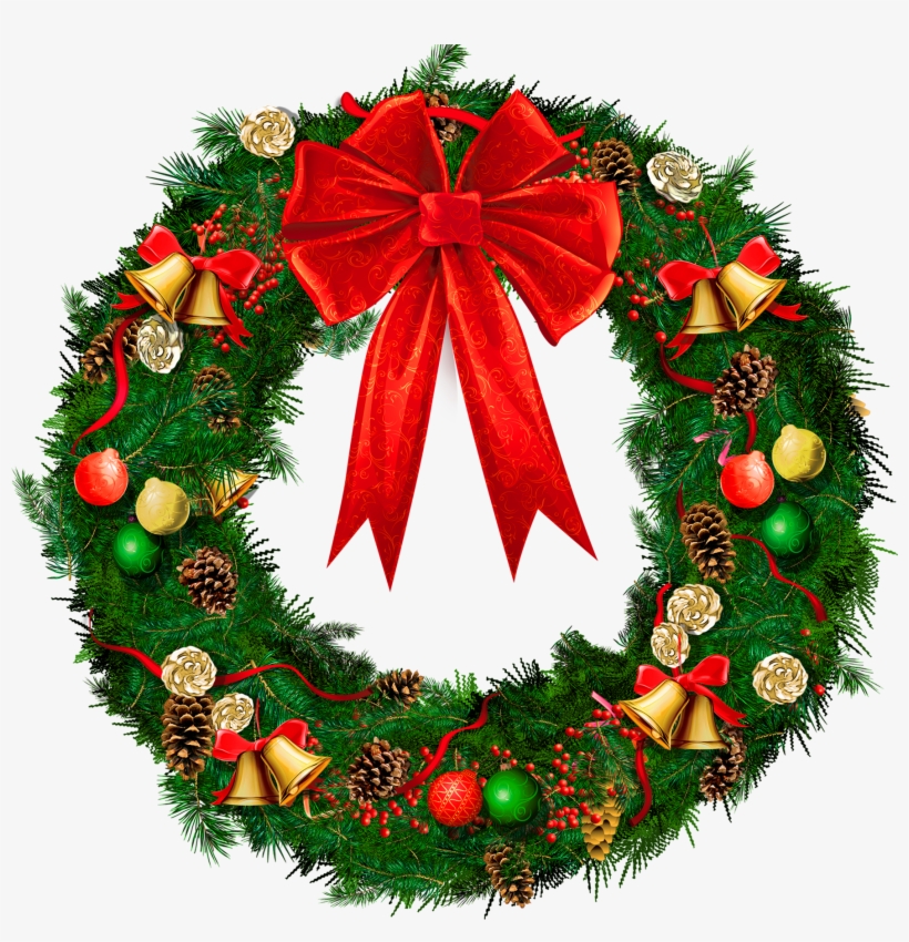 Christmas Wreath Border Png Picture Freeuse Library - Decoration On Christmas In School, transparent png #7631