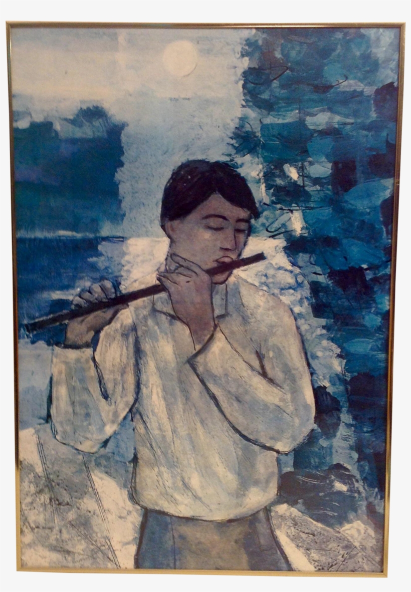 Hazard Durfee Of Thoreau Playing His Flute On Chairish - Hazard Durfee The Flute Player, transparent png #7634