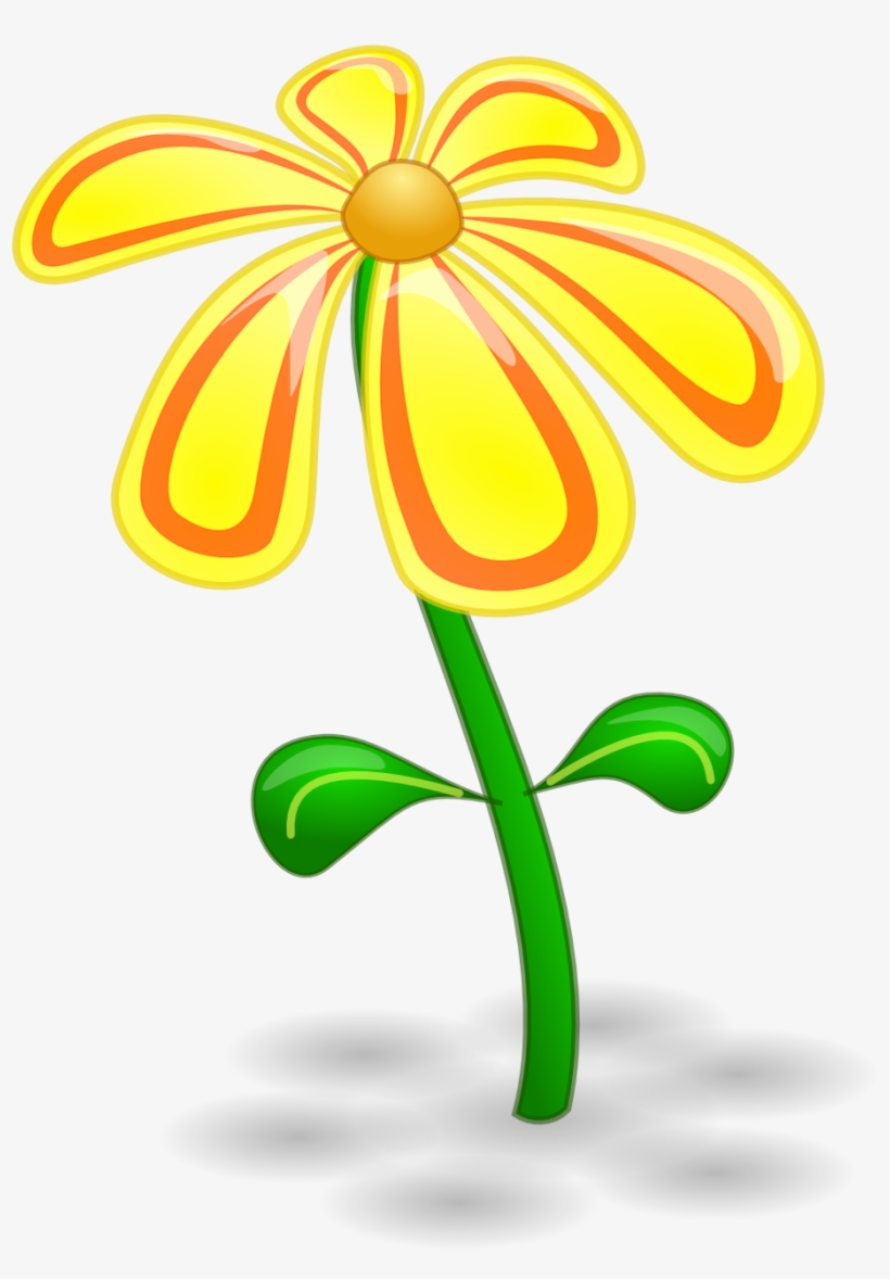 2018 Flower Clipart Black And White Free Download - Yellow Flower Clip Art, transparent png #7802