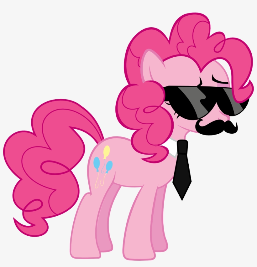 Kouma - Mlp Pinkie Pie Mustache, transparent png #7949