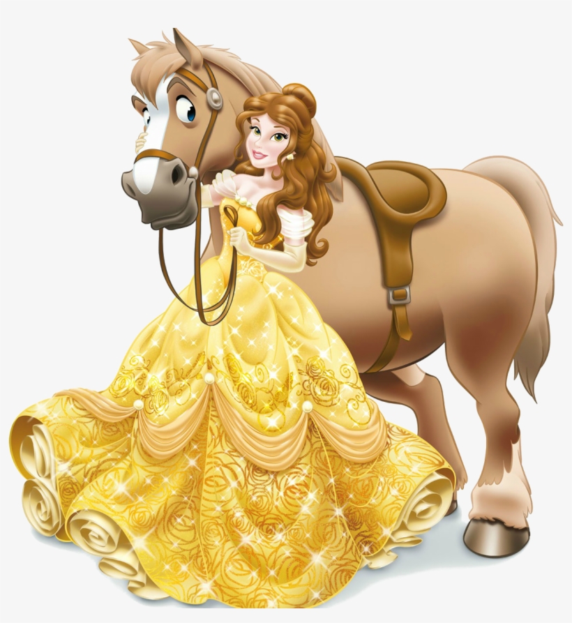 Belle With Horse - King Disney Princess Giant Floor Puzzle (24 Pieces), transparent png #8019