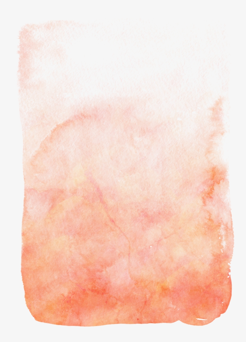 Coral Orange Free Watercolor Brush Stroke - Watercolor Paint, transparent png #8046