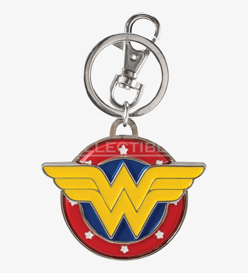 Colored Wonder Woman Logo Keychain - Iron Man Pewter Keychain, transparent png #8128