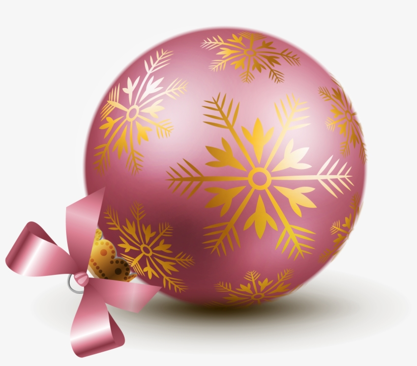 Clip - Pink Christmas Ornament Png, transparent png #8335
