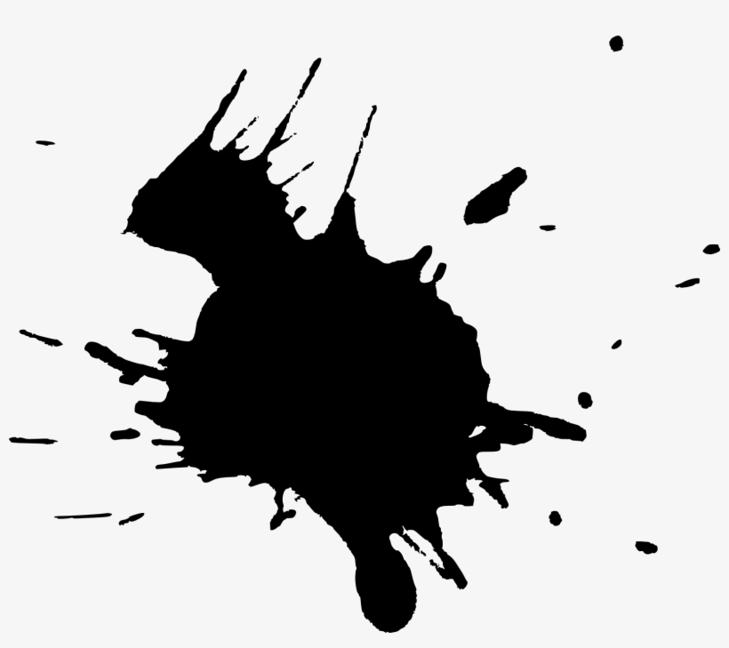 Paint Splat Png Picture Transparent Library - Black Paint Splash Png, transparent png #8339