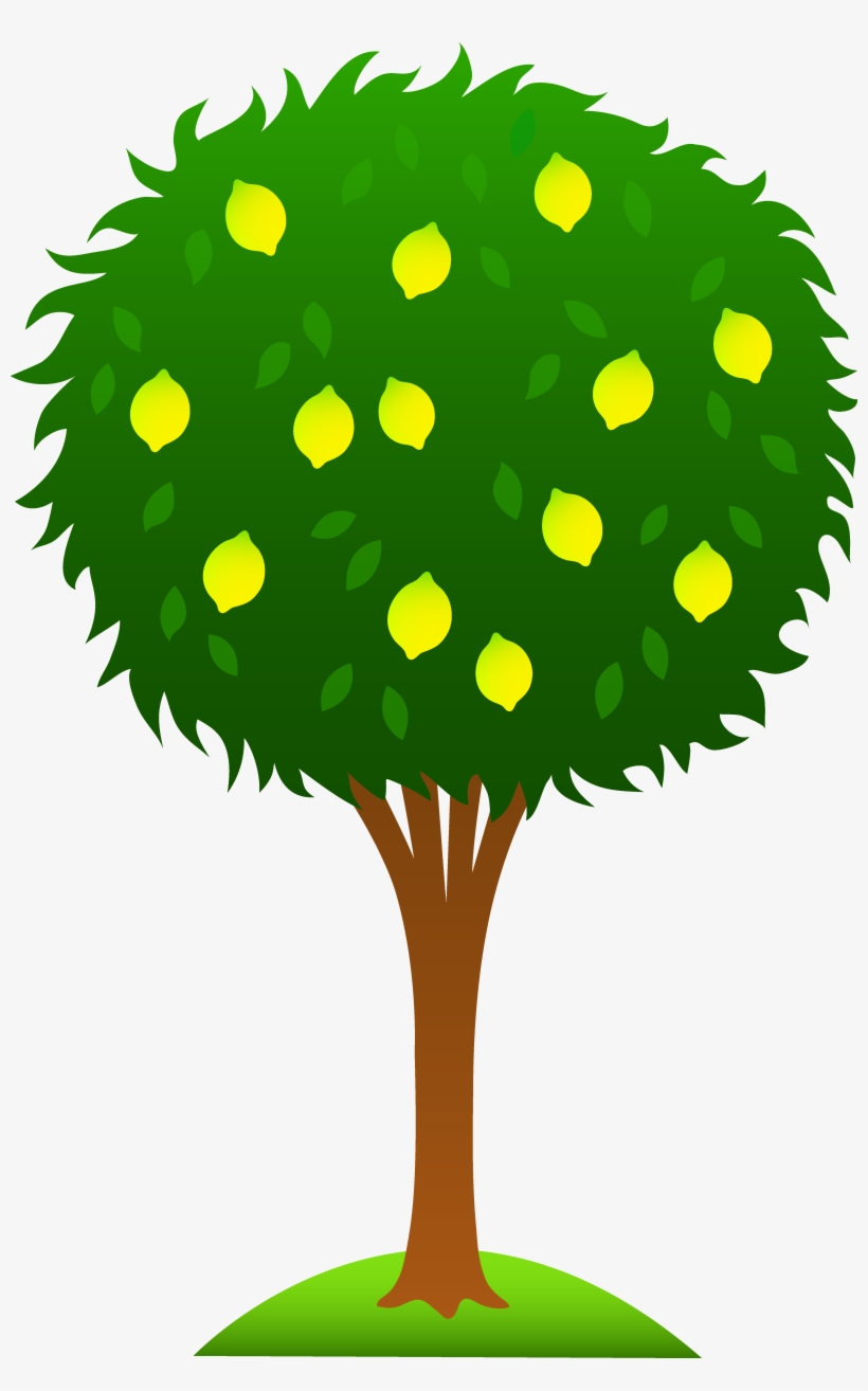 Cartoon Tree Clipart Pinterest - Lemon Tree Clip Art, transparent png #8503