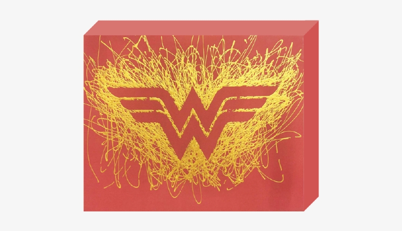 Dc Comics, Paint Splatter Canvas, "wonder Woman" Logo - Canvas, transparent png #8609