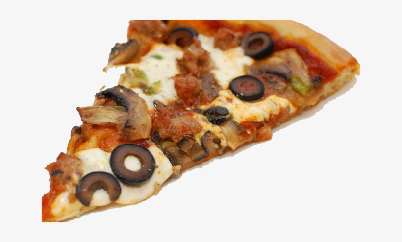Pizza - Beef And Mushroom Pizza Slice, transparent png #8610
