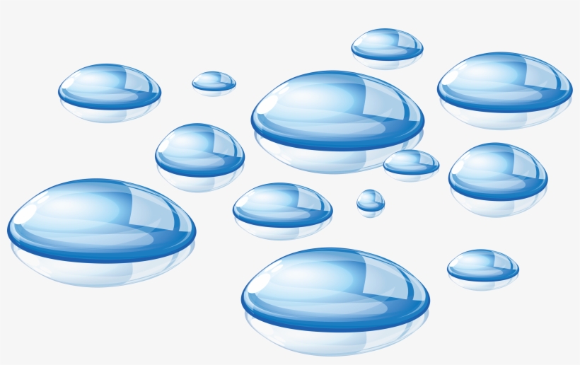 Png Water Clipart - Blue Water Drops Png, transparent png #8640