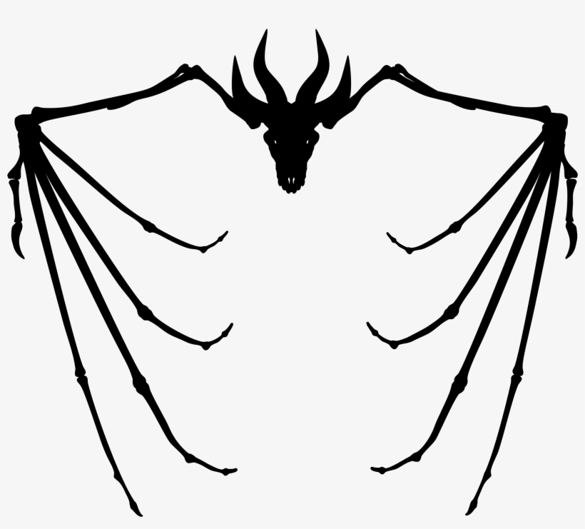 This Free Icons Png Design Of Dragon Skeleton Silhouette, transparent png #8810