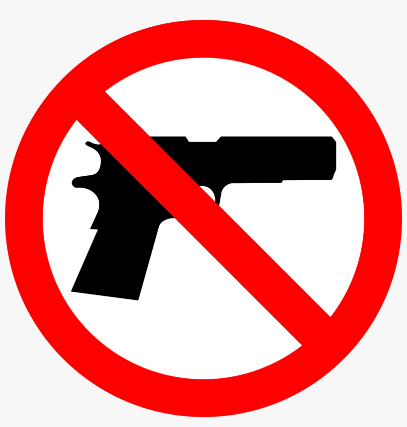 File - No Guns - Svg - Guns Allowed Sign, transparent png #8838