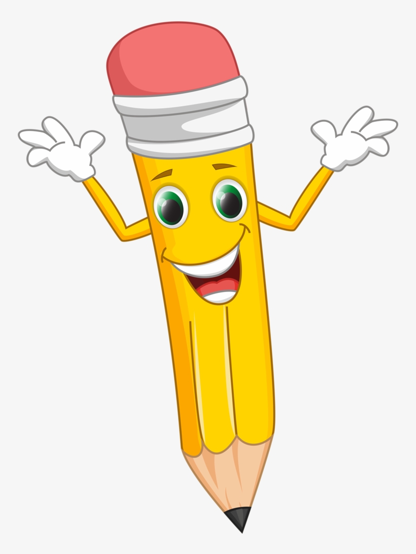 Funny Cartoon Pencil Vector Material - Cartoon Pencil, transparent png #8911