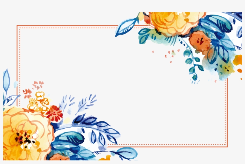 Envelope Silhouette At Getdrawings - Blue Orange Flower Watercolor Png, transparent png #8936