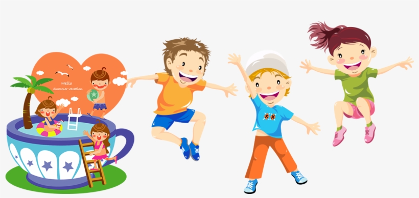 Child Play Jumping Illustration - Cartoon Kids Playing Png - Free  Transparent PNG Download - PNGkey