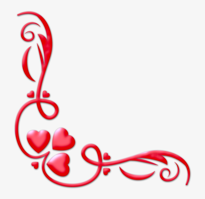 Valentine Corner Cliparts - Valentine Clipart Corner, transparent png #9125