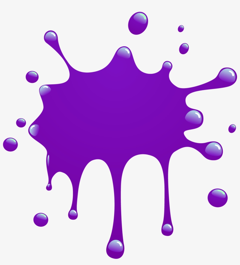 Purple Splat - Paint Splatter Clipart Png, transparent png #9377