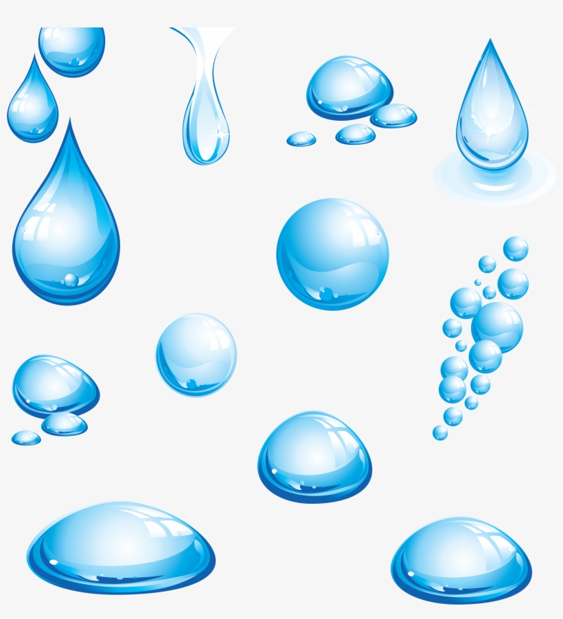 Water Drop Png - Blue Water Drops Png, transparent png #9396