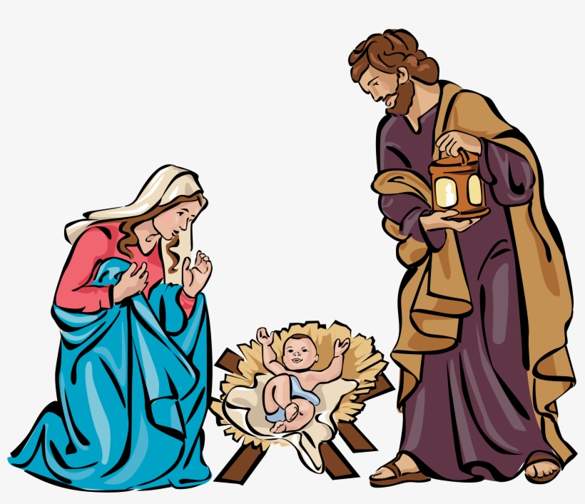 Christmas Holy Family Clip Art - Clip Art Christian Family, transparent png #954