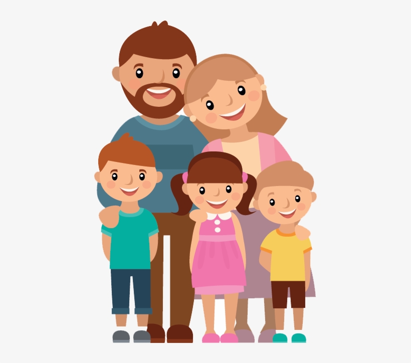 Clip Black And White Library Png For Free Download - Familia Com Tres Filhos, transparent png #957